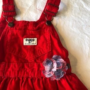 Osh kosh lined overalls dress